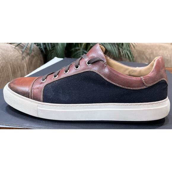 Men’s Di Bianco Scarpe Brown Leather Sneaker Shoe EU 44 US 11 - Picture 1 of 12